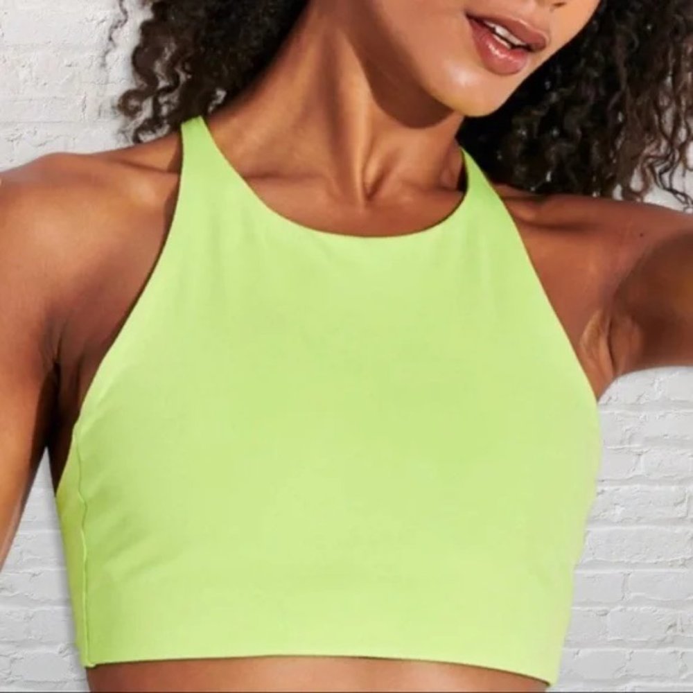 Girlfriend Collective Lime Green Topanga Bra Extra Small XS